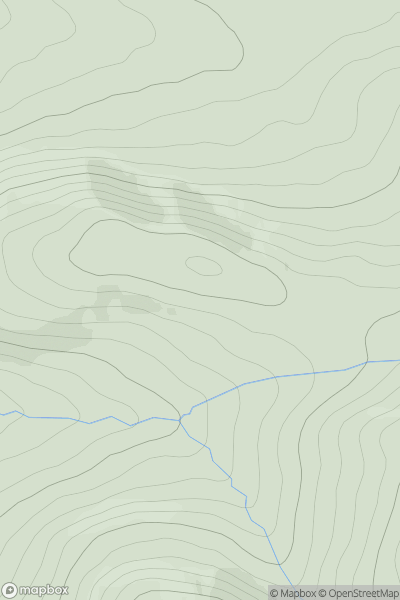 Thumbnail image for Meall Garbh [Pitlochry to Braemar & Blairgowrie] showing contour plot for surrounding peak